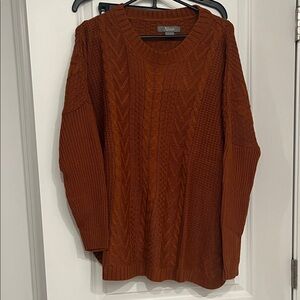 Natural Reflections Women's Warm Rust Crewneck Sweater